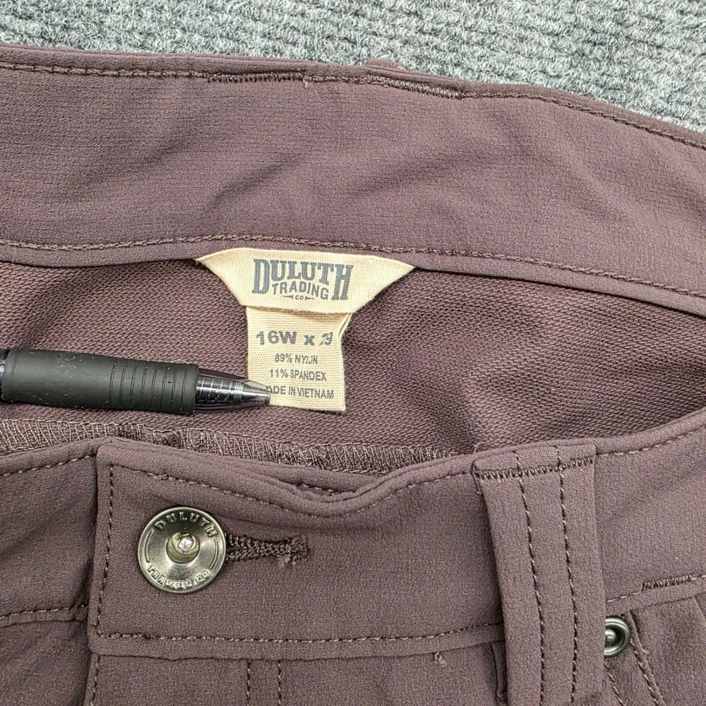Duluth Trading Co Women Plus Flexpedition Boot Cut Pant Purple 16W x 29 75802